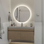 Зеркало с подсветкой для ванной комнаты и гостиной Токио от Moreli (Морели) 700х700