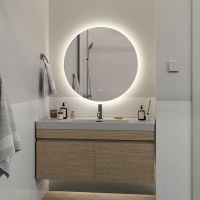 Зеркало с подсветкой для ванной комнаты и гостиной Токио от Moreli (Морели) 700х700