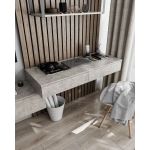 Стол компьютерный подвесной на 2 ящика, стол письменный T-222 от Moreli (Морели) Бетон