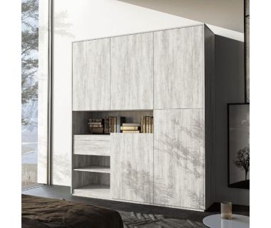 Шкаф распашной для вещей и книг RS-2 от Moreli (Морели) Бетон