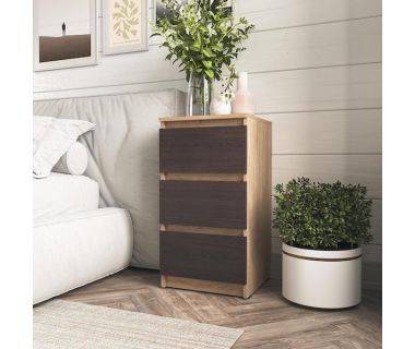 Тумба на 3 ящики в спальню T-216 від Moreli (Морелі) Дуб Сонома/Венге темний