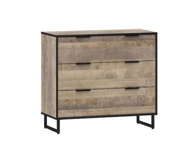 Комод із трьома ящиками на ніжках від Moreli (Морелі) F-008 Дуб Гранж Пісочний Комод із трьома ящиками на ніжках від Moreli (Морелі) F-008 Дуб Гранж Пісочний
