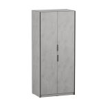 Распашный шкаф с трубой для одежды Moreli (Морели) F-0012 Бетон Тефра
