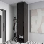 Шафа розстібна зі штангою на одну дверку з антресоллю R-0002 від Moreli (Морелі) Венге темний