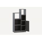 Стеллаж полки для книг и декора с дверцей PA-0001 от Moreli (Морели) Антрацит