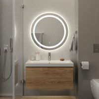 Зеркало с подсветкой для ванной комнаты и гостиной Сайн от Moreli (Морели) 600x600