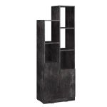 Стелаж з дверцятами та полицями для декору та книг MA-0001 від Moreli (Морелі) Бетон Темний