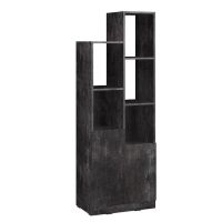 Стелаж з дверцятами та полицями для декору та книг MA-0001 від Moreli (Морелі) Бетон Темний