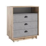 Комод для дому з 3 ящиками та полицею K-0001 від Moreli (Морелі) Аппалачі/Бетон Тефра