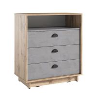 Комод для дому з 3 ящиками та полицею K-0001 від Moreli (Морелі) Аппалачі/Бетон Тефра