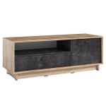 Тумба під ТВ у вітальню, тумба під телевізор, TV тумба K-0003 від Moreli (Морелі) Аппалачі/Бетон Темний