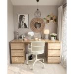 Стол компьютерный с двумя тумбами, стол письменный T-228 Аппалачи/Дуб Сонома