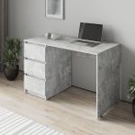 Компьютерный стол, письменный стол с 3-мя ящиками T-224 от Moreli (Морели) Бетон