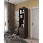 Шафа-пенал для одягу з ящиками та полицями T-219 від Moreli (Морелі) Венге темний