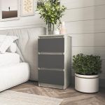 Прикроватная тумба на 3 ящика в спальню T-216 от Moreli (Морели) Бетон/Антрацит