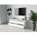 Тумба під телевізор ТВ/ТВ 4 ящики Moreli (Морелі) Т-223 Бетон/Білий