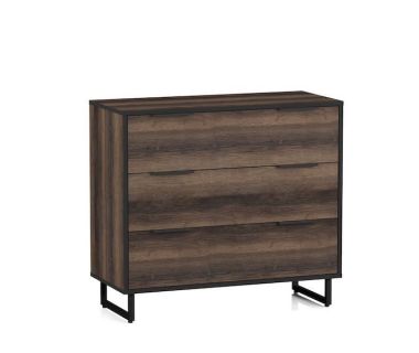 Комод с тремя ящиками на ножках от Moreli (Морели) F-008 Дуб Кверкус Комод с тремя ящиками на ножках от Moreli (Морели) F-008 Дуб Кверкус