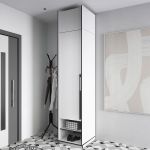 Шафа розстібна на одну дверку з полицями та антресоллю R-0001 від Moreli (Морелі) Біла