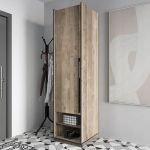 Шафа розстібна на одну дверку з полицями R-0001 від Moreli (Морелі) Дуб Гранж Пісочний