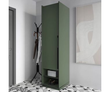 Шафа розстібна зі штангою на одну дверку R-0002 від Moreli (Морелі) Зелена Димчаста