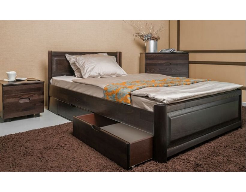 Кровать односпальная Олимп Марго филенка с ящиками