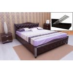 Кровать Олимп Прованс патина и фрезеровка мягкая спинка ромбы с механизмом