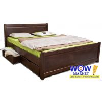 Кровать полуторная 140х200(190)см Олимп Сити с филенкой и ящиками
