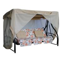 Садовая диван-качалка MONTREAL лонета Меджик Аранча/тексилк FL-751/737 с сеткой