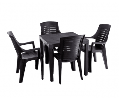 Набір садових меблів Progarden стіл BALI та 4 крісла TALIA коричневий