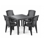 Набір Progarden стіл King і 4 крісла Trama атрацит