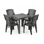 Набір Progarden стіл Poker і 4 крісла Trama атрацит