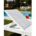 Лежак шезлонг пляжний Progarden Haiti білий в інтернет магазині "Меблі Даром"