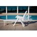 Лежак шезлонг пляжний Sp-Berner Antibes білий в інтернет магазині "Меблі Даром"