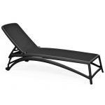 Лежак шезлонг пляжний Atlantico антрацит, текстилен антрацит