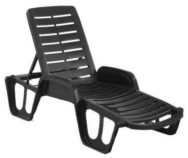 Лежак шезлонг пляжный Fisso антрацит