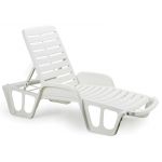 Лежак шезлонг пляжний Fisso білий