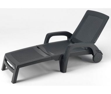 Лежак шезлонг пляжный Miami антрацит