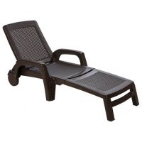 Лежак шезлонг пляжний Miami коричневий
