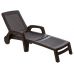 Лежак шезлонг пляжний Miami коричневий в інтернет магазині "Меблі Даром"