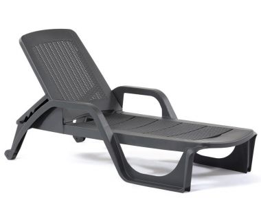 Лежак шезлонг пляжный Nilo антрацит