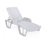 Лежак шезлонг пляжний Pool білий