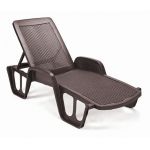 Лежак шезлонг пляжный Pool коричневый
