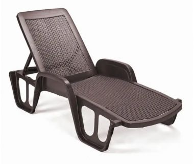 Лежак шезлонг пляжный Pool коричневый