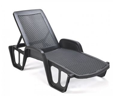 Лежак шезлонг пляжный Pool антрацит
