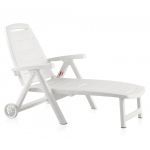 Лежак шезлонг пляжний Sp-Berner Antibes білий