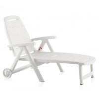 Лежак шезлонг пляжний Sp-Berner Antibes білий