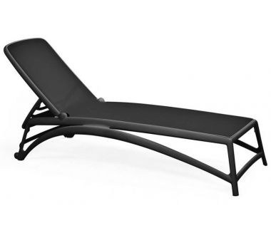 Лежак шезлонг пляжний Atlantico антрацит, текстилен антрацит