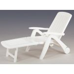 Лежак шезлонг пляжний Cancun білий