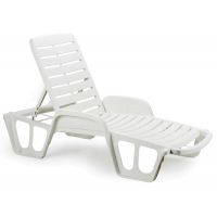Лежак шезлонг пляжний Fisso білий