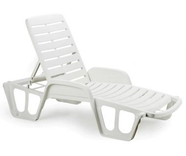 Лежак шезлонг пляжный Fisso белый